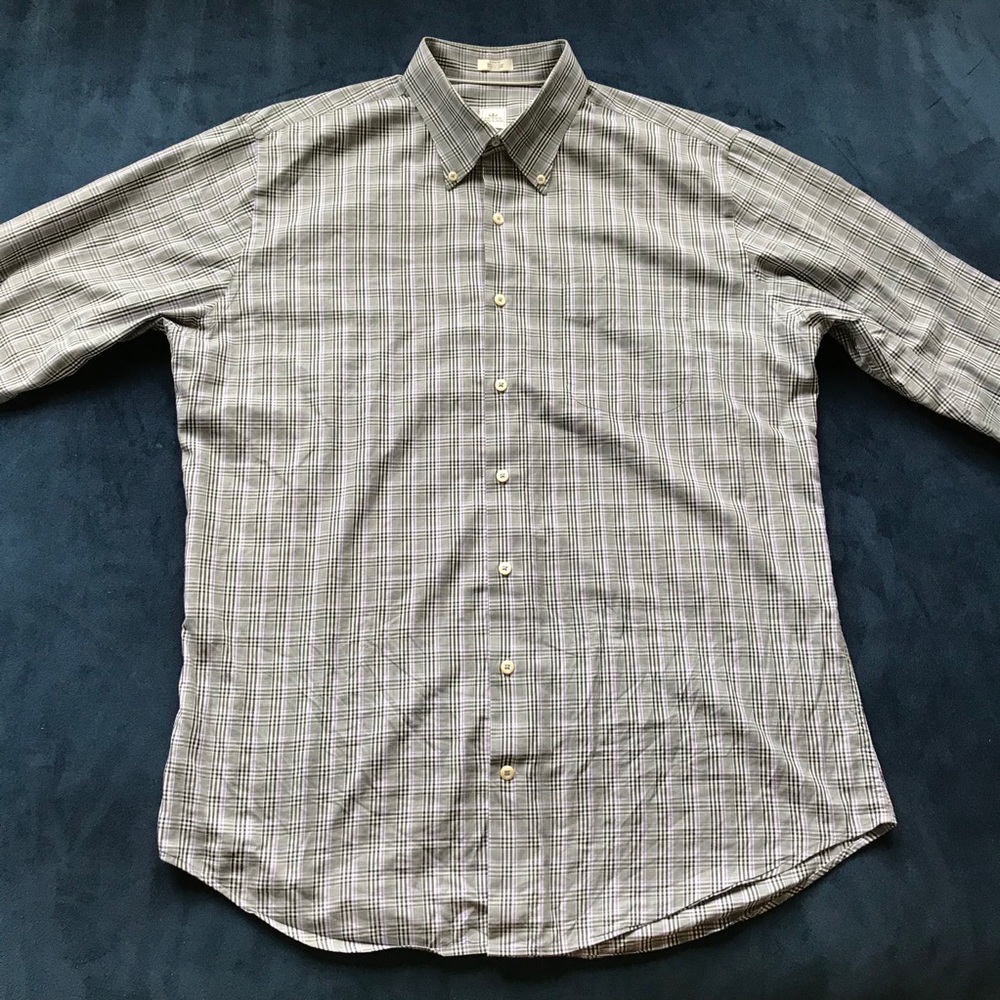 PETER MILLAR PURPLE BLACK WHITE‎ CHECK GINGHAM